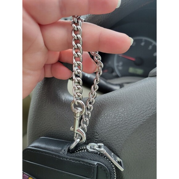 COACH CW453 Zip Card Case Wallet Heart Bolt Print Coated Canvas & Leathe… - Picture 3 of 6